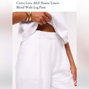 Abercrombie & Fitch Women’s Curve Love Linen Pants -‎ Size 24/00S